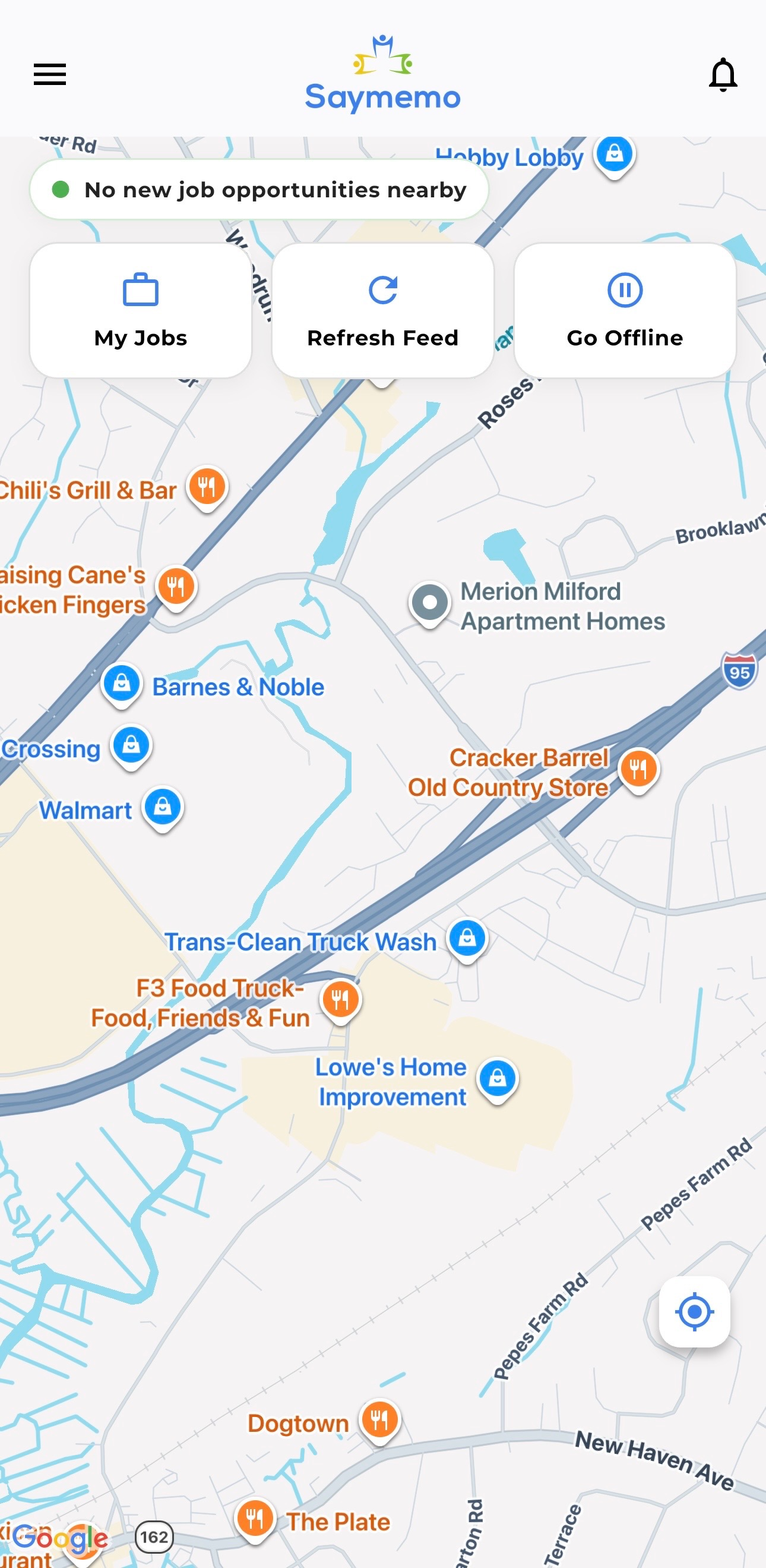 Saymemo provider app screen